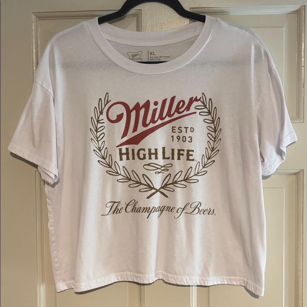 Miller High Life White Graphic T-Shirt